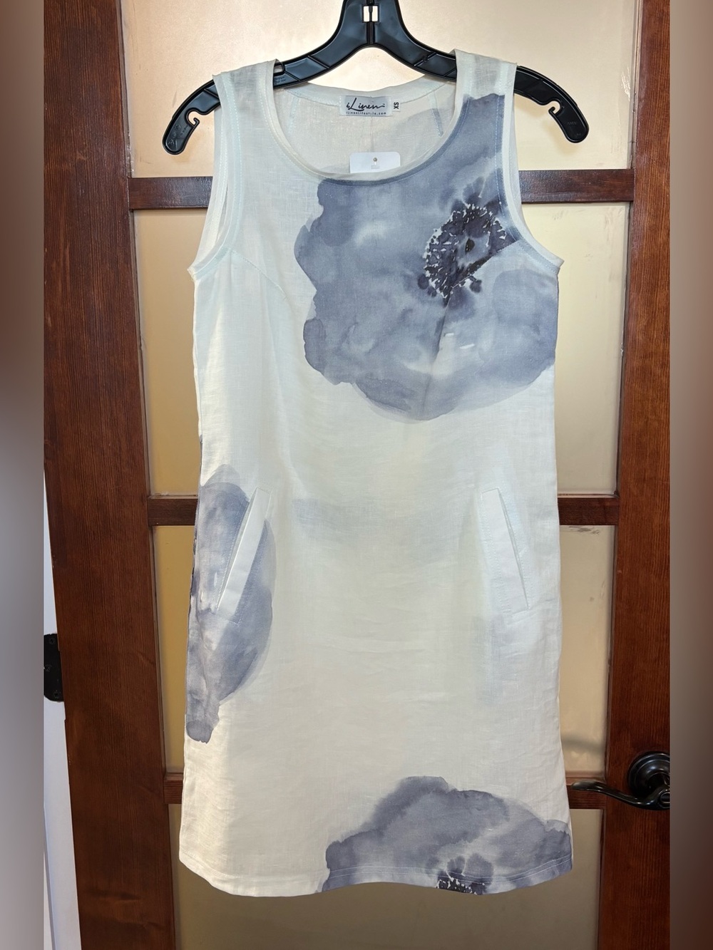 I Linen Floral Linen Dress
